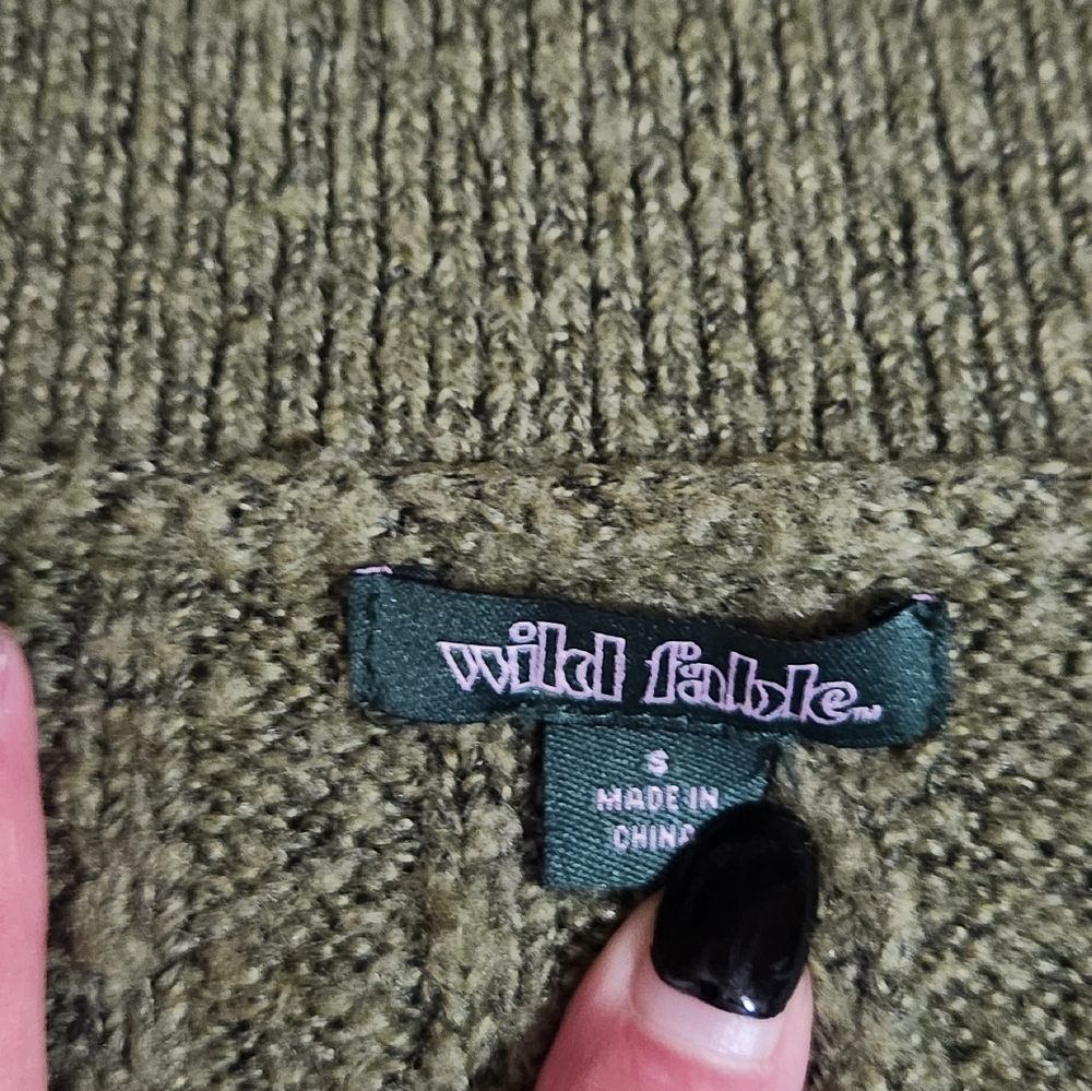 Wild Fable Green Ribbed Sweater - Picture 3 of 3